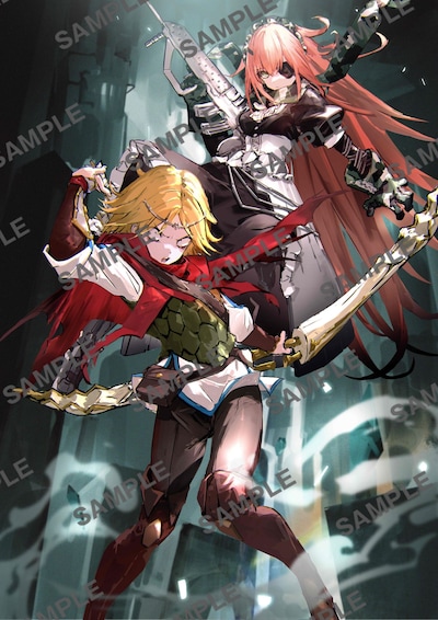 キャラクター原案・so-binが描き下ろした“メタルビジュアルボード”。