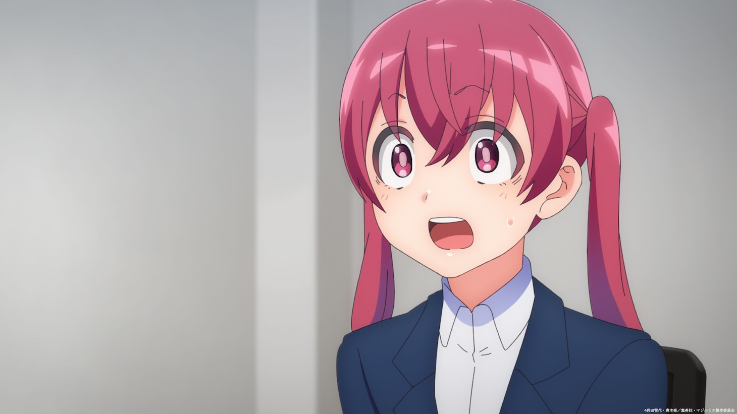 TVアニメ「株式会社マジルミエ」第1話の場面カット。