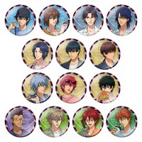 「新テニスの王子様 The Prince Goes Abroad 総集編」の描き下ろしイラストを使用した「新テニスの王子様 The Prince Goes Abroad 総集編 缶バッジコレクション」。