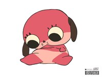 「妄想代理人」のキャラクター・マロミのぬいぐるみのイメージ。