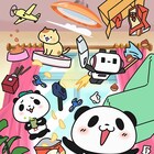 アニメ「お買いものパンダ!」11月6日放送、購入アイテムに囲まれるビジュアルも
