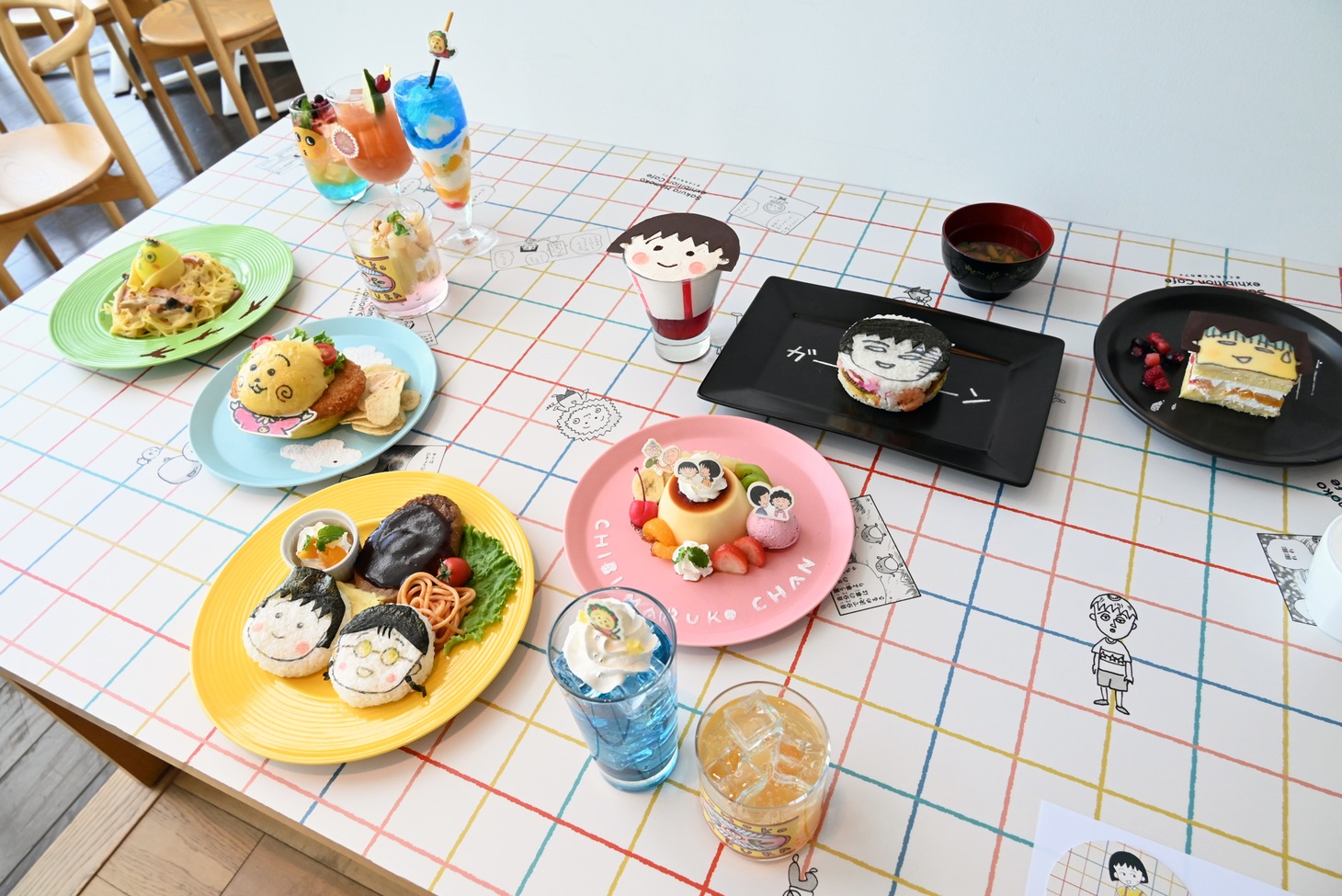 「さくらももこ展カフェ」のメニュー。 (c)さくらももこ　(c)さくらももこプロダクション