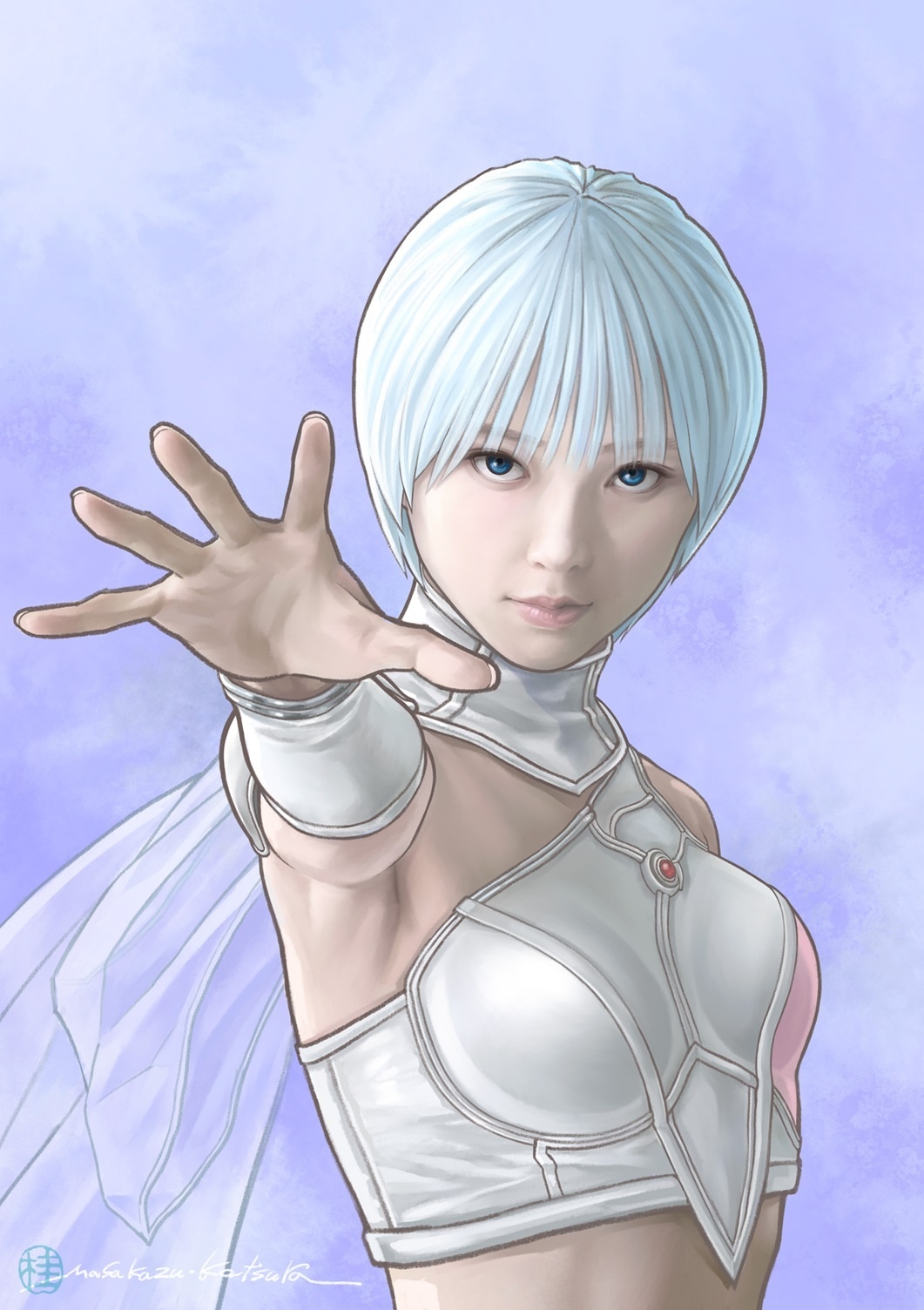 桂正和によるアオイのイラスト。