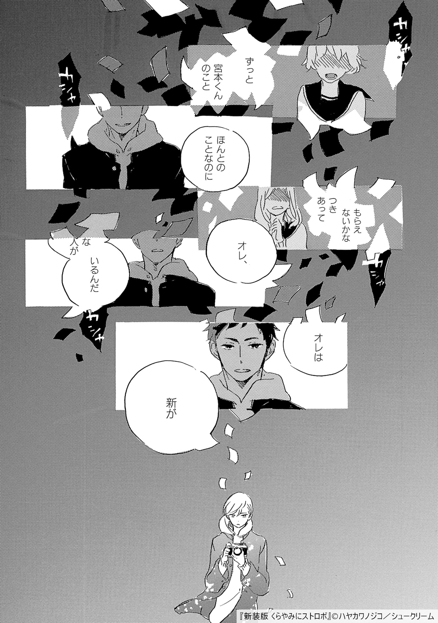 「新装版 くらやみにストロボ」より。