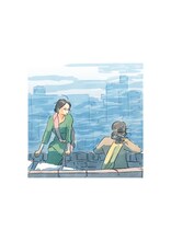 今日マチ子が描いた映画「ジョイランド わたしの願い」のワンシーン。 (c) 今日マチ子