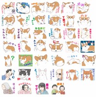 「殿と犬」のLINEスタンは全40種。