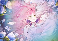 「花秘める君のメテオール in OSHI BASE Harajuku」珠森ベティ描き下ろしのビジュアル。