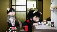 10月18日に放送される「ねほりんぱほりん」の「アニメ制作進行」より。	（写真提供：NHK）