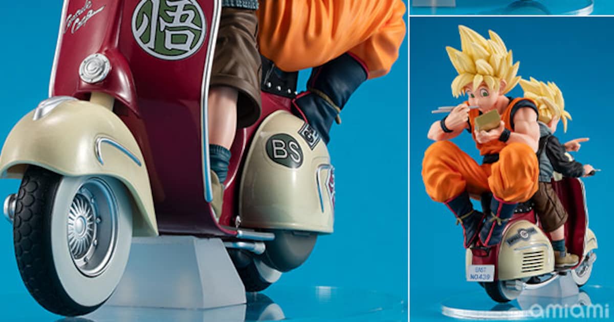 ドラゴンボールZ」スーパーサイヤ人の悟空＆悟飯がバイクに2人乗りする 