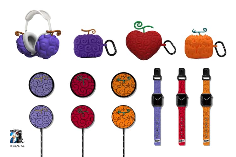 ONE PIECE」“悪魔の実”モチーフのイヤホンケース、模様まで立体的に  