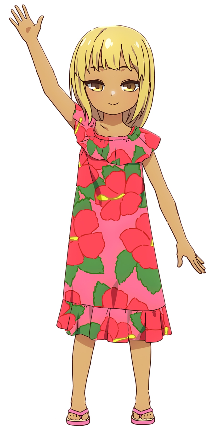 比嘉すず（CV：島袋美由利）かーなーの妹。ちょっぴりおませでいたずらっ娘な女の子。 (c)空えぐみ・新潮社／「沖ツラ」製作委員会