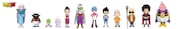 左からキビト（ミニ）、ミスター・ポポ（ミニ）、デンデ（ミニ）、トランクス（ミニ）、チチ（ミニ）、ピッコロ（ミニ）、ブルマ（ミニ）、ベジータ（ミニ）、クリリン（ミニ）、亀仙人（ミニ）、ミスター・サタン（ミニ）、魔人ブウ（ミニ）。