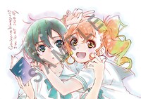 劇場アニメ「がんばっていきまっしょい」1週目入場者プレゼントのイラスト「悦ネエ＆ヒメ」。