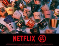 Netflixで配信中の作品とマルヒロがコラボした蕎麦猪口。