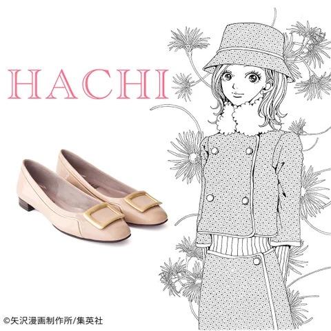 「HACHIモデル：フラットパンプス」