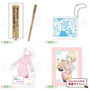 「漫福ガチャ」で当たる「ドカ食いダイスキ！もちづきさん」グッズ。