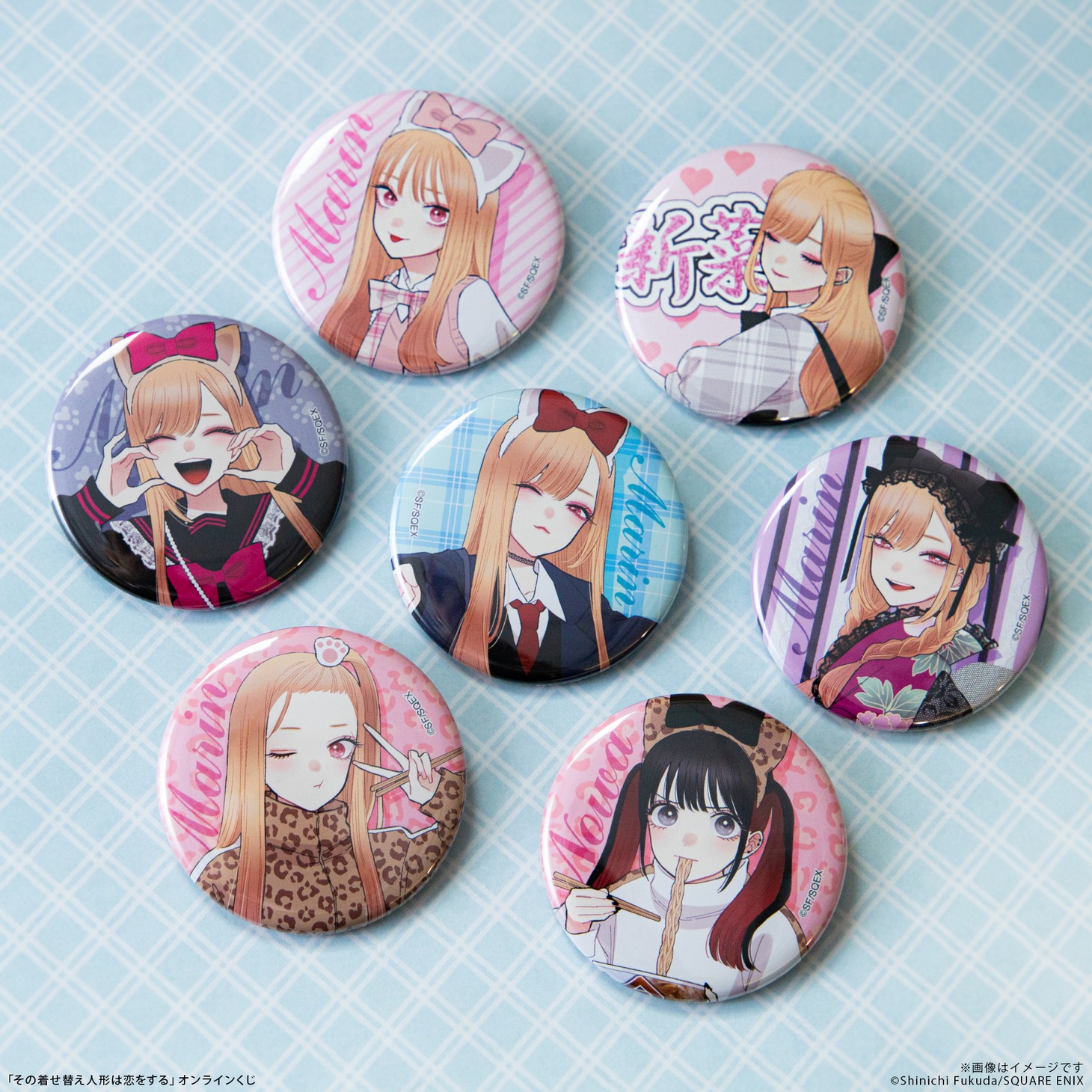 D賞の缶バッジ。