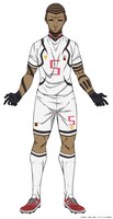 蛇来弥勒（CV：白井悠介）。U-20日本代表のレフトサイドバック。日本人離れしたエキゾチックな風貌の持ち主。頭と腕にタトゥーに見せかけたボディーペイントを入れている。相手の動きを先読みして封じる立ち回りが得意。
