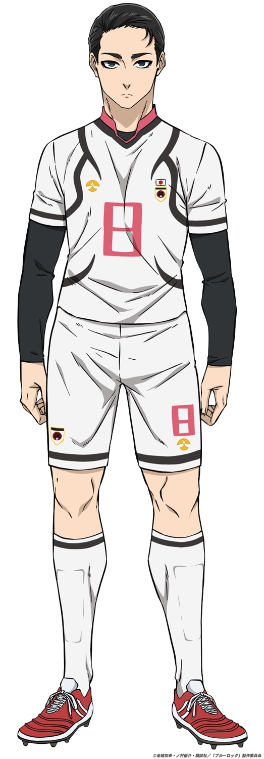 超健人（CV：笠間淳）。U-20日本代表のレフトウィング。高身長を活かしたプレーを得意としている。ライトウィングの狐里とは抜群のコンビネーションを誇り、U-20日本代表の得点源となっている。