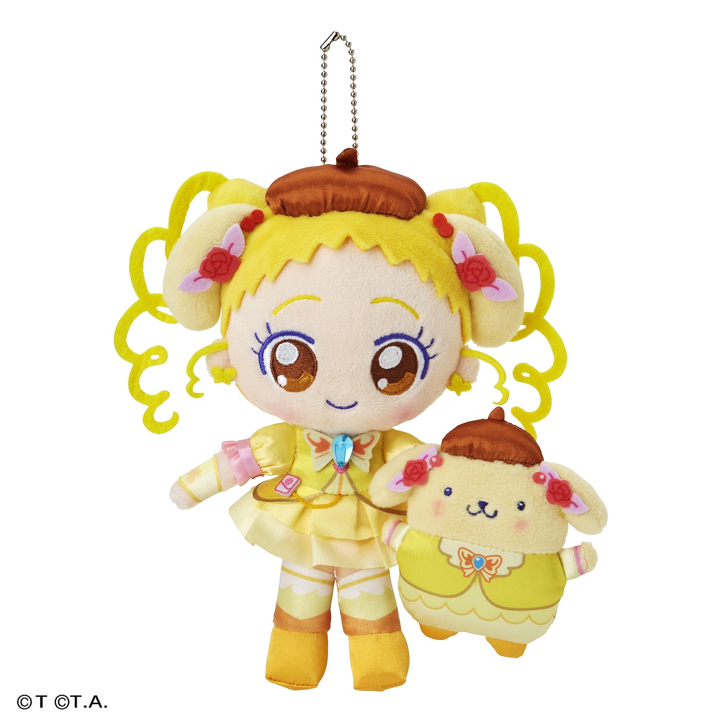マスコットホルダー「ポムポムプリン×キュアレモネード」