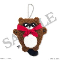 「真船一雄 漫画家40周年記念 スーパードクターKシリーズ原画展 Kの系譜」で販売されるたぬきのマスコット。