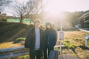 実写版「【推しの子】」のメイキング写真。左からアクア役の櫻井海音、黒川あかね役の茅島みずき。