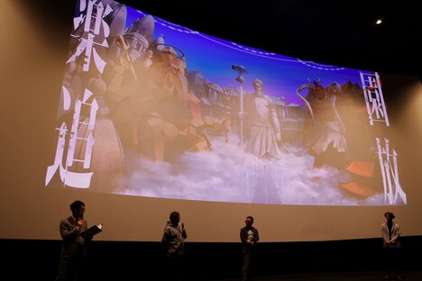 「『楽園追放 -Impelled by 10th Anniversary-』公開記念舞台挨拶 stage.2」の様子。