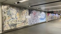 東京・渋谷駅にある東横渋谷スーパーボードの掲出写真。