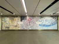 東京・渋谷駅にある東横渋谷スーパーボードの掲出写真。