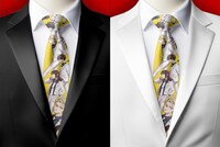 リバーシブルで使えるネクタイ。