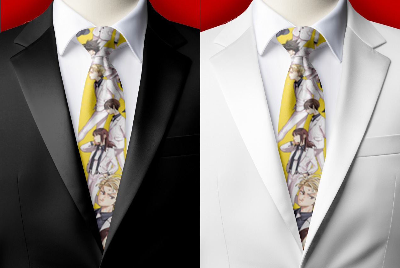 リバーシブルで使えるネクタイ。