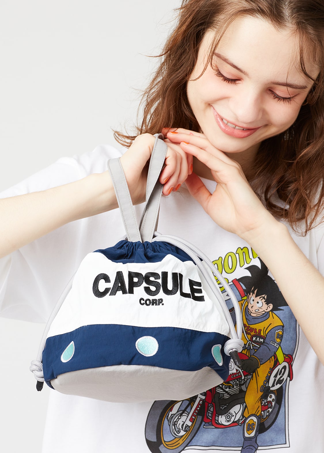 グラニフ ドラゴンボールZ 宇宙船　ストリング バッグ　カプセルコーポレーション グラニフ ドラゴンボールZ 宇宙船 ストリング バッグ カプセル