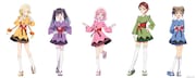 花屋の制服バージョンの新規キャラクターイラスト。