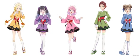 花屋の制服バージョンの新規キャラクターイラスト。