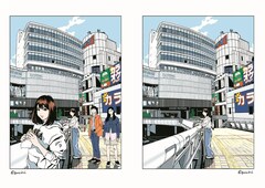 江口寿史が千葉・柏の今を伝えるイラスト2種を描き下ろし　柏高島屋内で展示