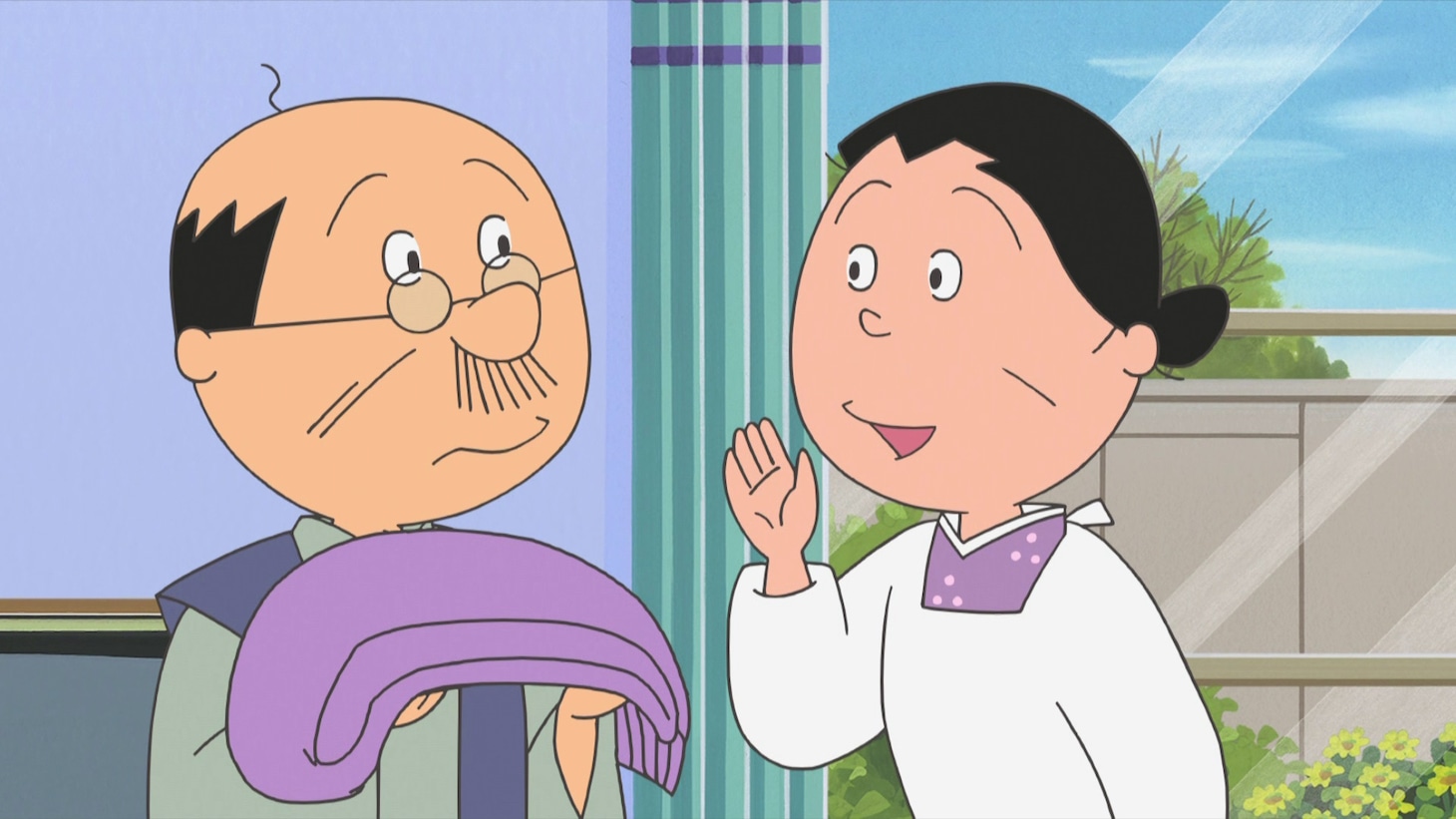 「サザエさん 放送55周年記念スペシャル」内のエピソード「ある日の波平とフネ」より。