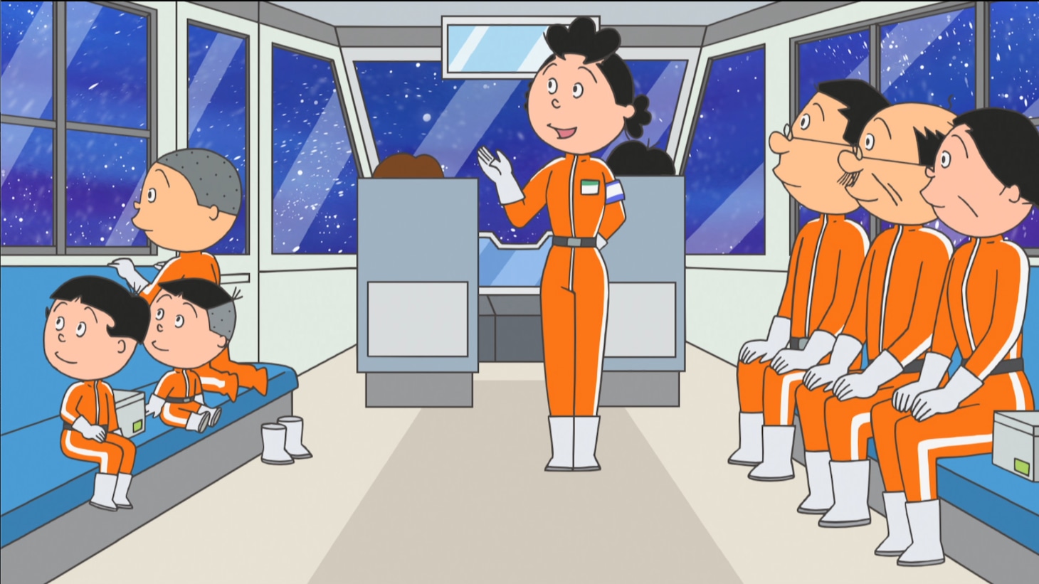 「サザエさん 放送55周年記念スペシャル」内のエピソード「サザエは宇宙ガイドさん」より。