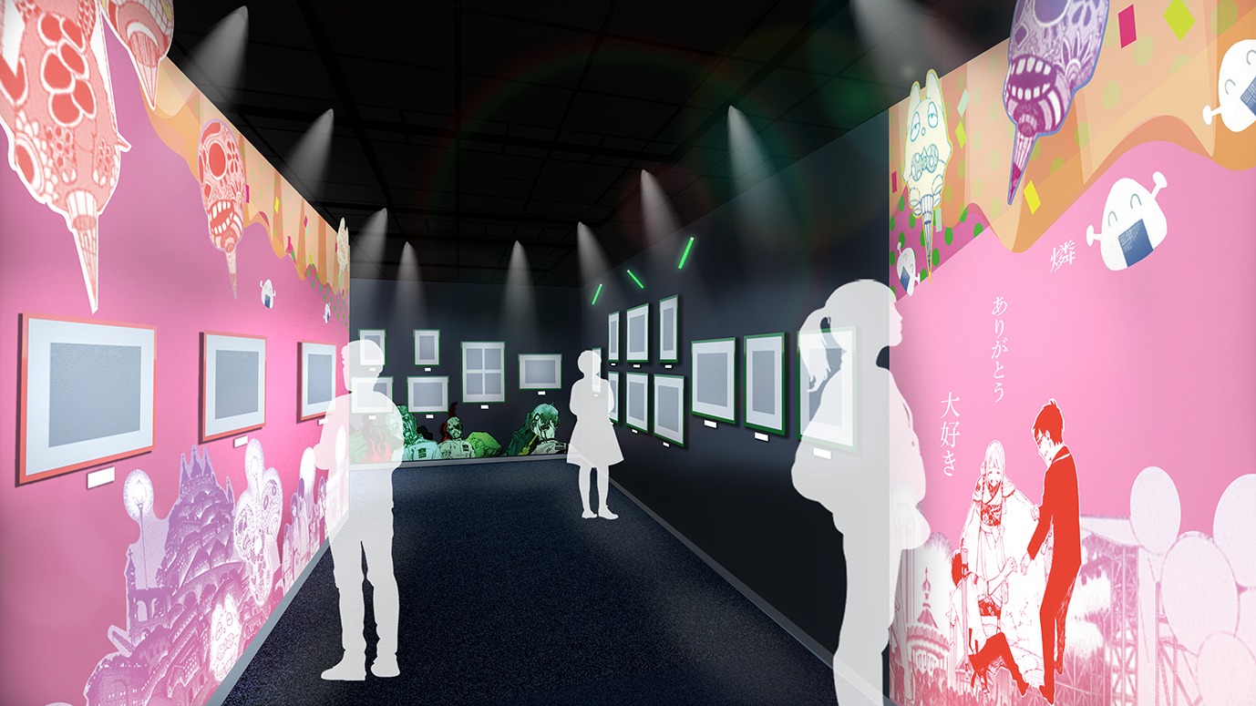 「青の祓魔師展」展示エリア「島根・啓明結社篇」 (c)加藤和恵/集英社