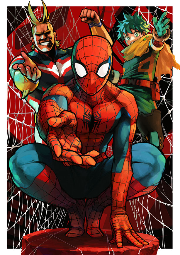 堀越耕平による描き下ろしイラスト。 (c)Marvel 2024 (c)Kohei Horikoshi/Shueisha