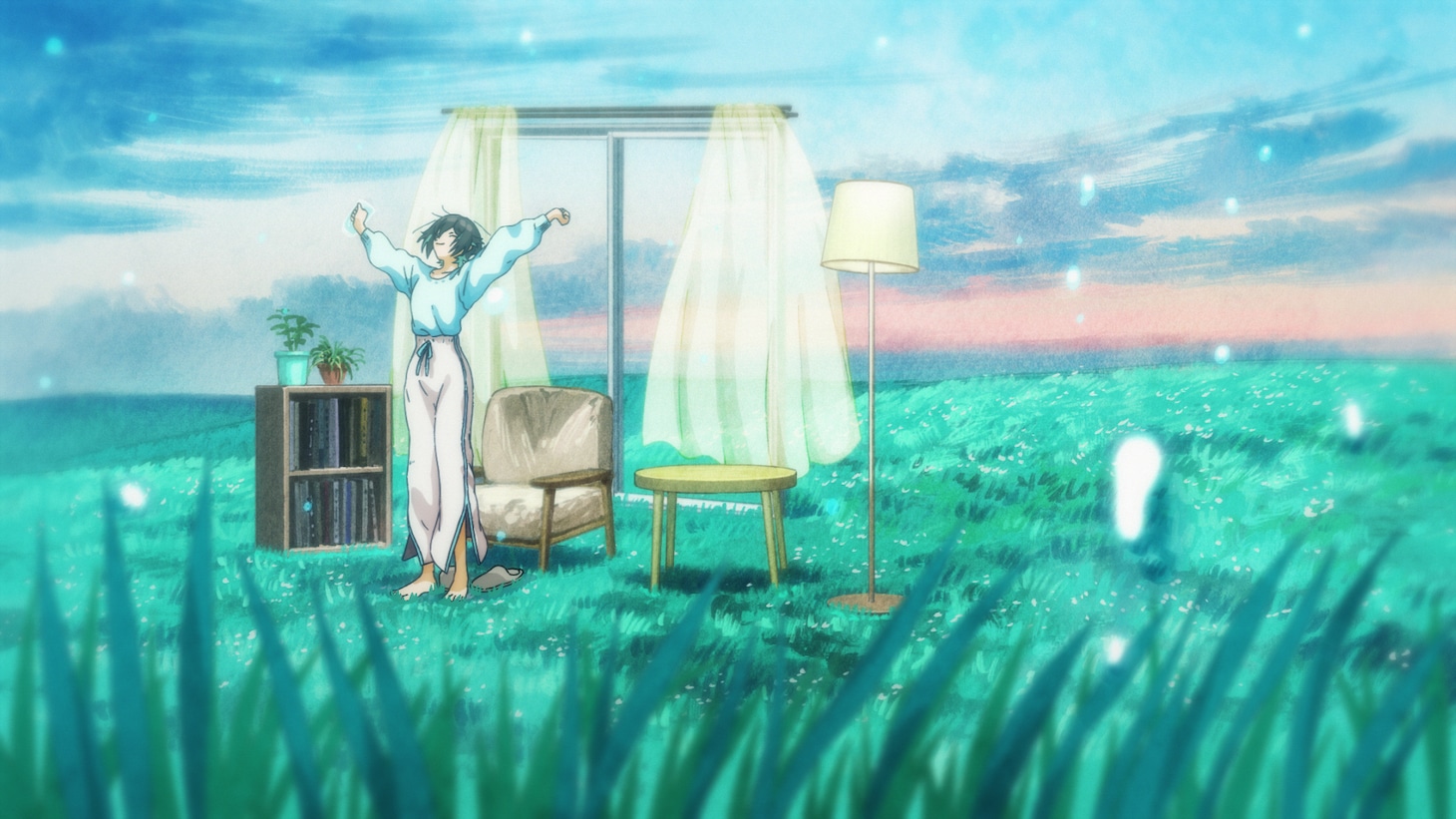 山口つばさがキャラクターデザインを担当した「翠（SUI）」のアニメーションCMより。
