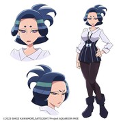 ムナカタキョウコ(CV:安野希世乃)。私立江ノ島学園教員。通常の授業に加え、エレメントクラスを受け持つ。(c)2023 SHOJI KAWAMORI,SATELIGHT/Project AQUARION MOE