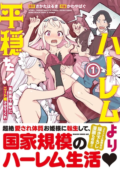 「ハーレムより平穏を！ 異世界で静かにニート姫させてくれ」1巻（帯付き）