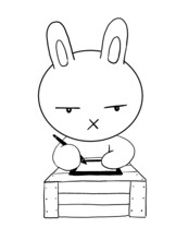 古屋兎丸の自画像イラスト。