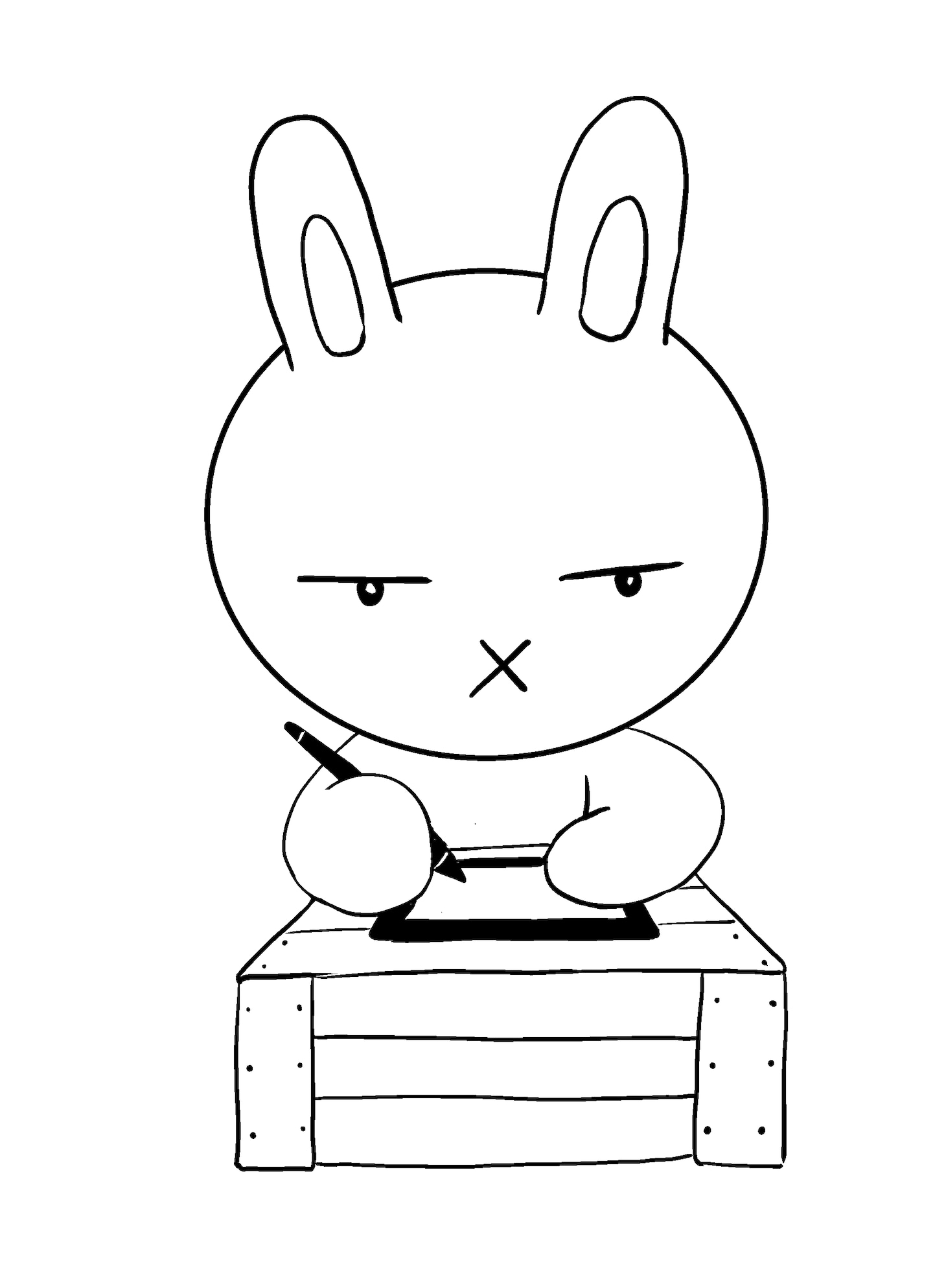 古屋兎丸の自画像イラスト。