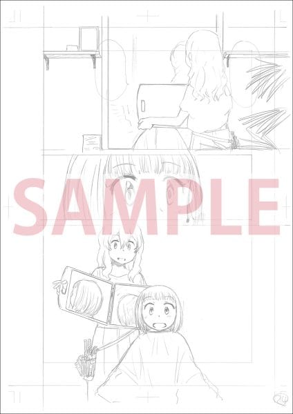 先着200枚で配布される「原稿生下絵」のサンプル。