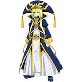 シャウハ(CV:白石涼子)。皇国最高の魔導士であり、現在の“王家の杖”。魔導技術の徹底的な管理と規制を目指している。(c)中吉虎吉/SQUARE ENIX・異世界レッド製作委員会