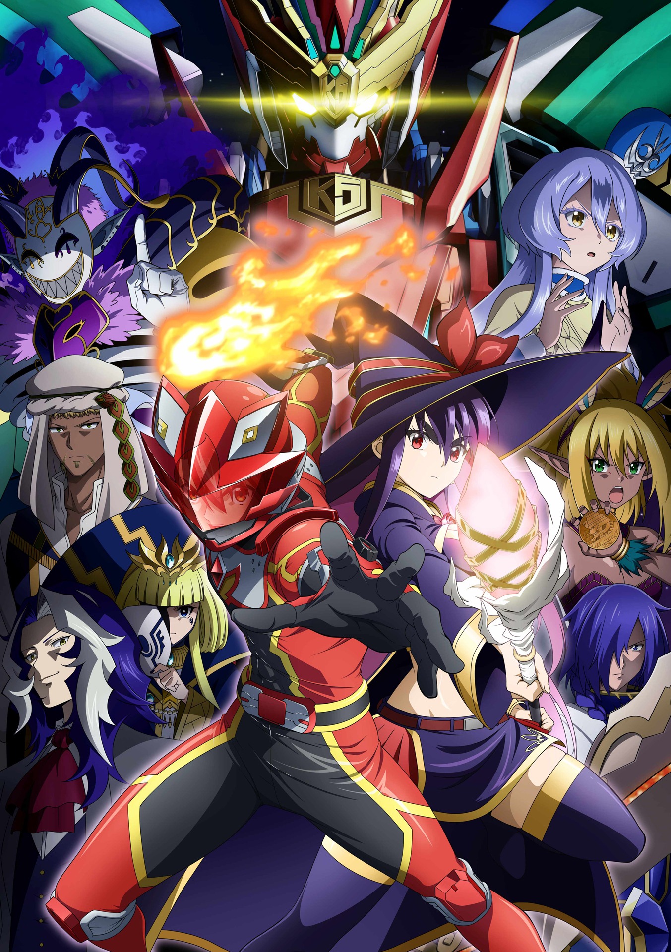 TVアニメ「戦隊レッド 異世界で冒険者になる」キービジュアル (c)中吉虎吉/SQUARE ENIX・異世界レッド製作委員会