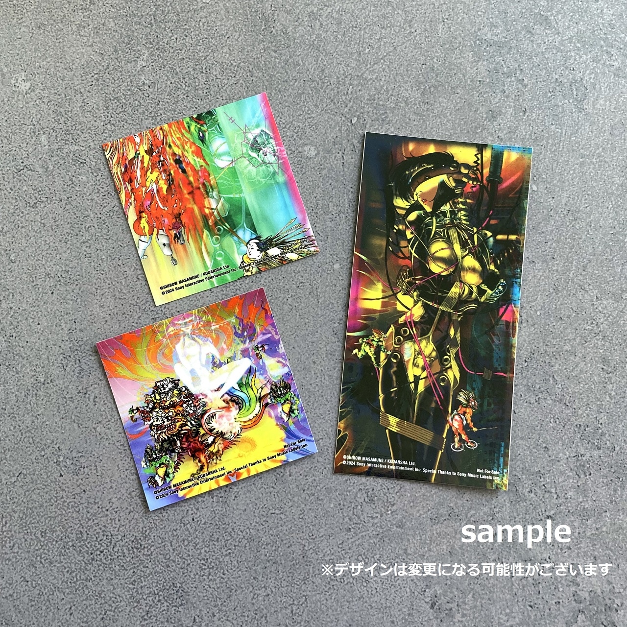 Iam8bit japan & asia特典の「ジャケ写アートステッカー3枚組1セット」。