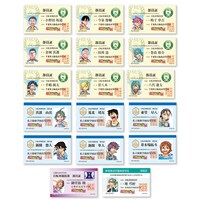 入場特典の「部員証」（全17種）。