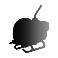 「ドリームトミカ トミカ×ドラゴンボール」シリーズより、「レッドリボン軍の小型戦闘機」のシルエット。